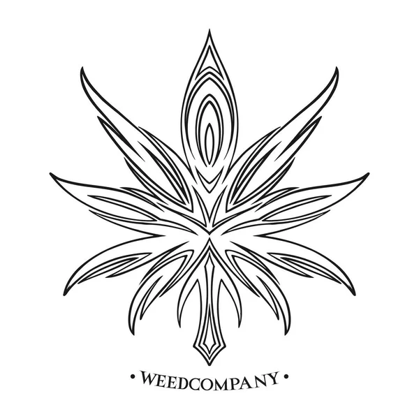 Ιατρικό Ζιζανίων Φύλλα Φυτών Εικονογραφήσεις Λογότυπο Της Εταιρείας Μονόχρωμες Διανυσματικές — Διανυσματικό Αρχείο