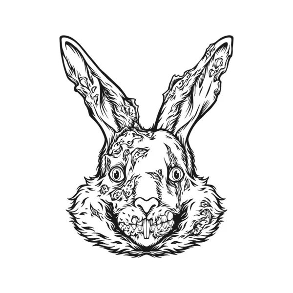 Кошмары Кролика Монстра Зомби Векторные Иллюстрации Вашей Работы Логотип Товары — стоковый вектор