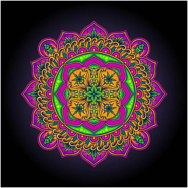 Mittlerer Osten Marihuana Mandalas Geometrie Artistik Vektor Illustrationen Für Ihre — Stockvektor