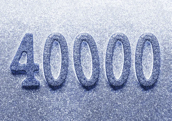40K 000 Seguidores Gostos Cartão Agradecimento Com Números Azuis Conceito — Fotografia de Stock