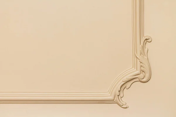 Luxury Beige Wall Design Bas Relief Stucco Mouldings Classic Style — Stock Photo, Image