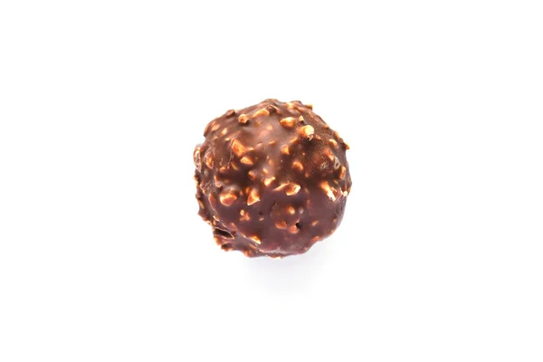 Único Doce Chocolate Saboroso Isolado Fundo Branco Close — Fotografia de Stock