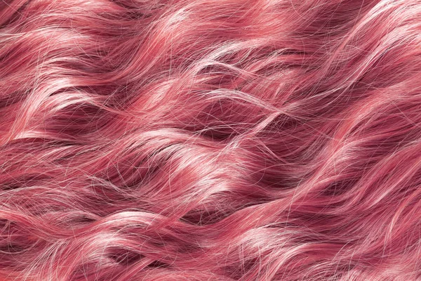 Textur Des Langen Roten Welligen Haares Haarfärbung Und Styling Konzept — Stockfoto