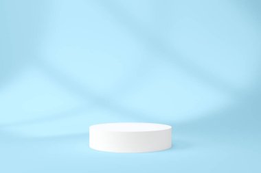 Soyut 3D podyum. Ürün sunumu için en küçük sahne. 3d çizim illüstrasyonu.