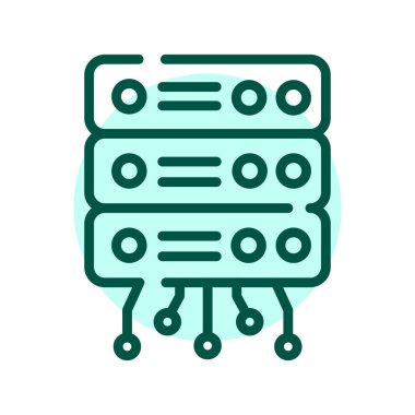 Database sign olor line icon. Initial public offering. Pictogram for web page.
