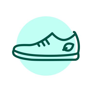 Eco shoe olor line icon. Pictogram for web page.