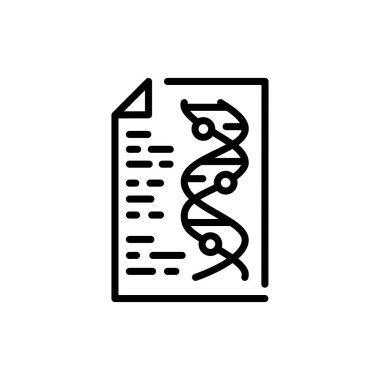 Genetic diagnosis black line icon. Fertilization. 