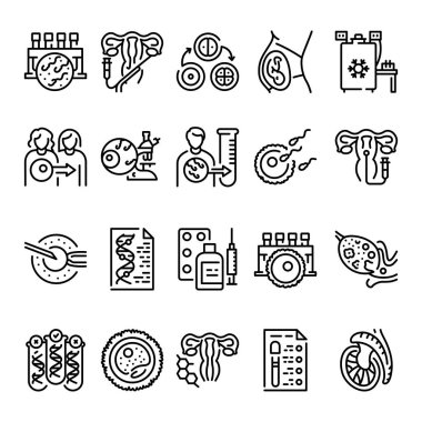 Fertilization line icons set. Signs for web page