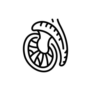 Testicle black line icon. Fertilization. 