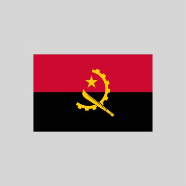 Flag of Angola color line element. Vector element for web page, mobile app, promo. UI UX GUI design element.