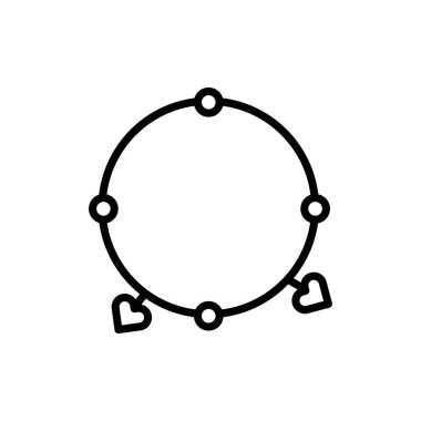 Bileklik ve kolye çizgisi simgesi. İzole vektör ögesi. 