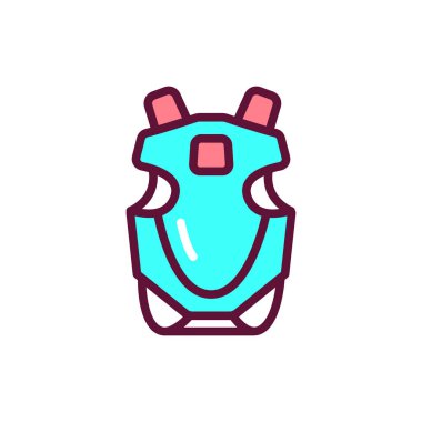 Bebek askısı renk çizgisi simgesi. İzole vektör elementi. Web sayfası, mobil uygulama, tanıtım için resim çizelgesi