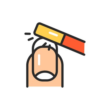 Tırnak testeresi renk çizgisi simgesi. İzole vektör elementi. Web sayfası, mobil uygulama, tanıtım için resim çizelgesi