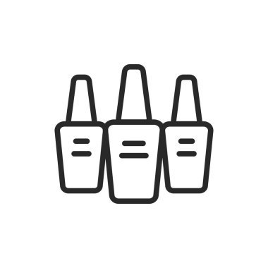 Tırnak cilası renk çizgisi simgesini parlatır. İzole vektör elementi. Web sayfası, mobil uygulama, tanıtım için resim çizelgesi