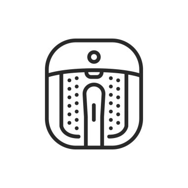 Pedikür elektrikli alet renk çizgisi simgesi. İzole vektör elementi. Web sayfası, mobil uygulama, tanıtım için resim çizelgesi