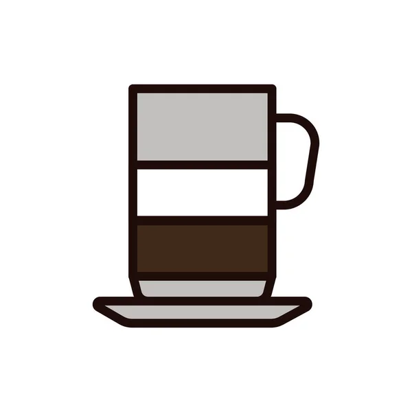 Кафе Иконкой Цвета Молока Изолированный Векторный Элемент Набросок Пиктограммы Веб — стоковый вектор