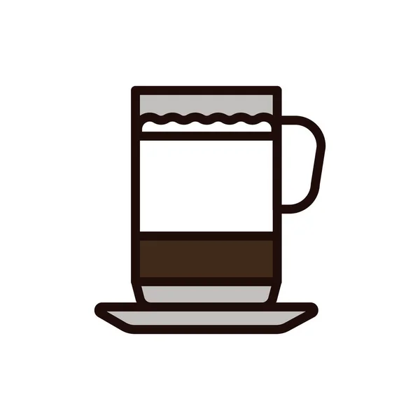 Ikona Linii Kolorów Latte Izolowany Element Wektorowy Piktogram Szkicowy Strony — Wektor stockowy