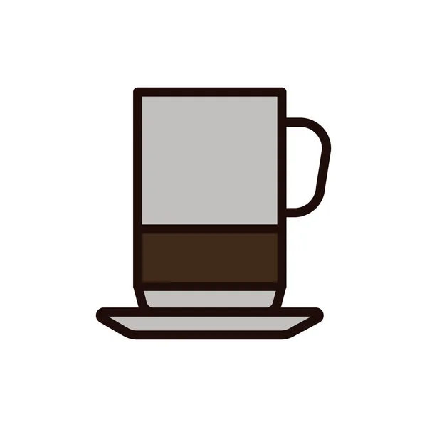 Ikona Linii Kolorów Espresso Izolowany Element Wektorowy Piktogram Szkicowy Strony — Wektor stockowy