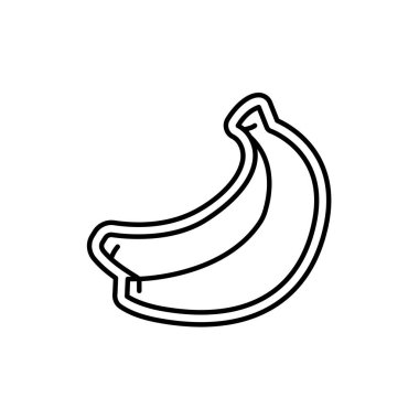 Banana slot color line icon. Gambling casino. 