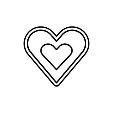 Hearts slot color line icon. Gambling casino. 