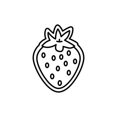 Strawberries slot color line icon. Gambling casino. 