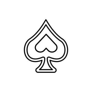 Suit spades slot color line icon. Gambling casino. 