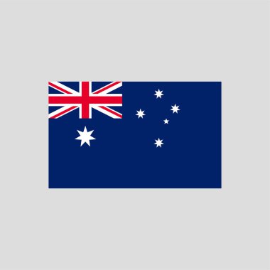 Flag of Australia color line element. Vector element for web page