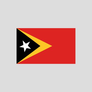 Flag of East Timor color line element. Vector element for web page