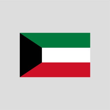 Flag of Kuwait color line element. Vector element for web page
