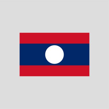 Flag of Laos color line element. Vector element for web page