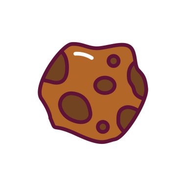 Asteroid color line icon. Pictogram for web page, mobile app, promo. Editable stroke.