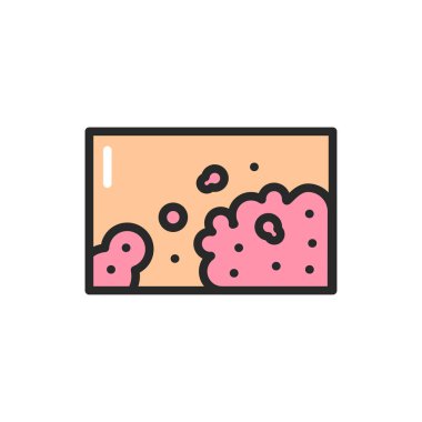 Bir dermatit renk çizgisi simgesi. İzole vektör elementi. Web sayfası, mobil uygulama, tanıtım için resim çizelgesi