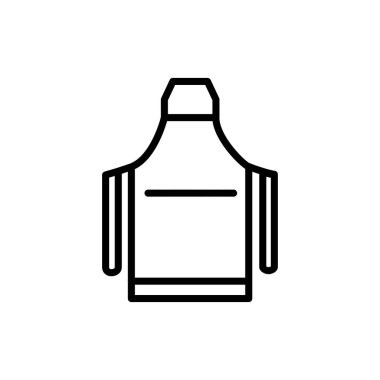 Protection apron black line icon. Work uniform.