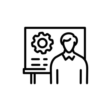 Highly specialized courses olor line icon. Children learning. Pictogram for web page