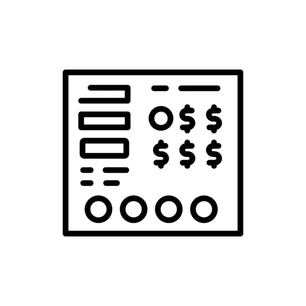 Lotto Schwarze Linie Symbol Casino Spiel Piktogramm Für Webseite — Stockvektor