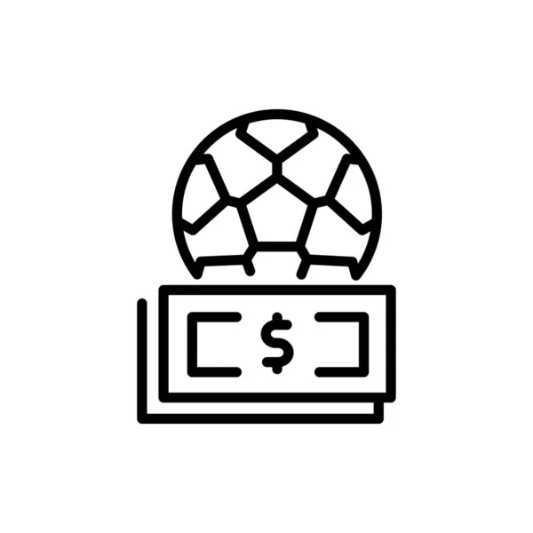 Sportwette Schwarze Linie Symbol Casino Spiel Piktogramm Für Webseite — Stockvektor