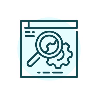 Çözüm siyah çizgi simgesi aranıyor. İnternet sitesi. Destek servisi