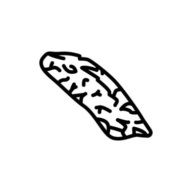 Biftek kanadı renk çizgisi simgesi. Et doğrama. Web sayfası, mobil uygulama, tanıtım için resim grafiği.