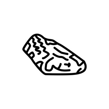 Sığır boynu renk çizgisi simgesi. Et doğrama. Web sayfası, mobil uygulama, tanıtım için resim grafiği.