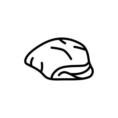 Sığır ciğeri renk çizgisi simgesi. Et doğrama. Web sayfası, mobil uygulama, tanıtım için resim grafiği.