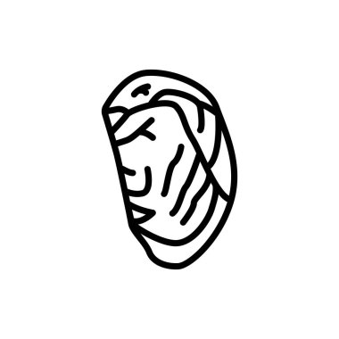 Ribeye beef steak color line icon. Cutting meat. Pictogram for web page, mobile app, promo.