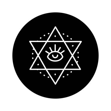 Spiritualism line icon. Isolated vector element. 