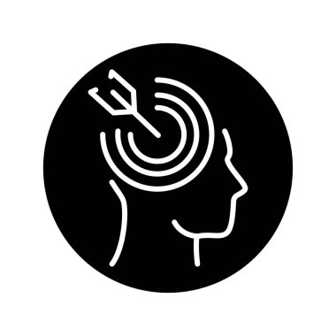 Goals line icon. Self development