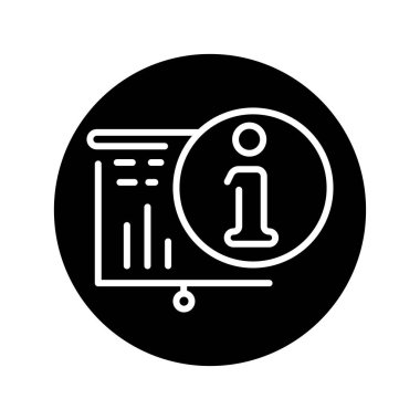 Information line icon. Self development