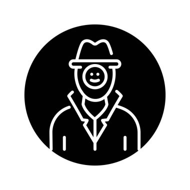 Illegal to impersonate olor line icon. Pictogram for web page.