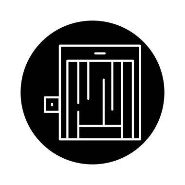 Lift color line icon. Disability. Isolated vector element. 