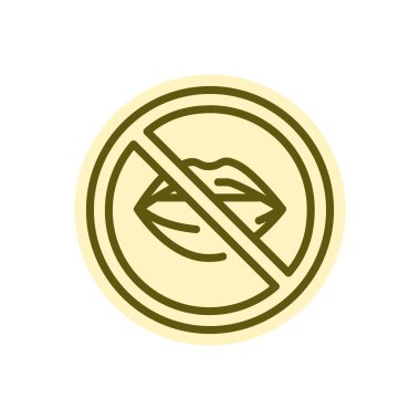 Dumb color line icon. Disability. Isolated vector element. 