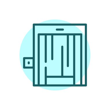 Lift color line icon. Disability. Isolated vector element. 