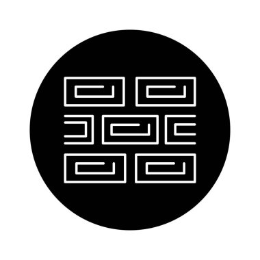 Sidewalk tile olor line icon. Road construction. Pictogram for web page