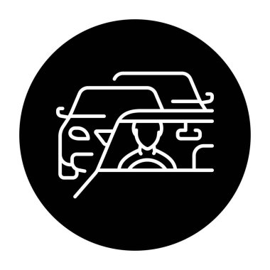 Driving line icon. Routine. 